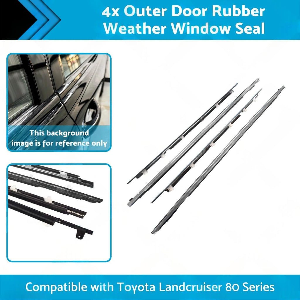 Outer Door Rubber Weather Window Seal Suitable for Toyota Landcruiser 80 Series