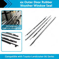 Outer Door Rubber Weather Window Seal Suitable for Toyota Landcruiser 80 Series