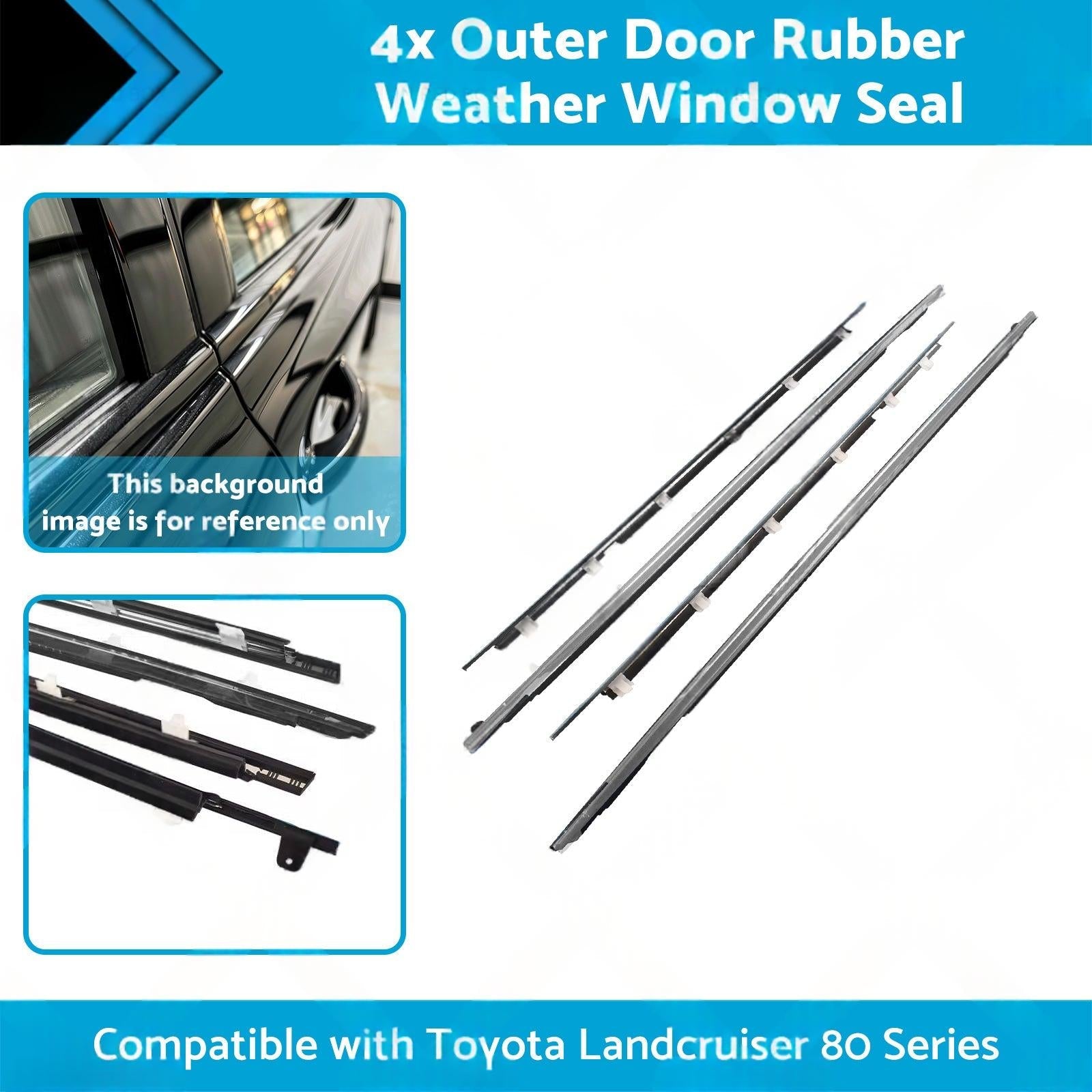 Outer Door Rubber Weather Window Seal Suitable for Toyota Landcruiser 80 Series
