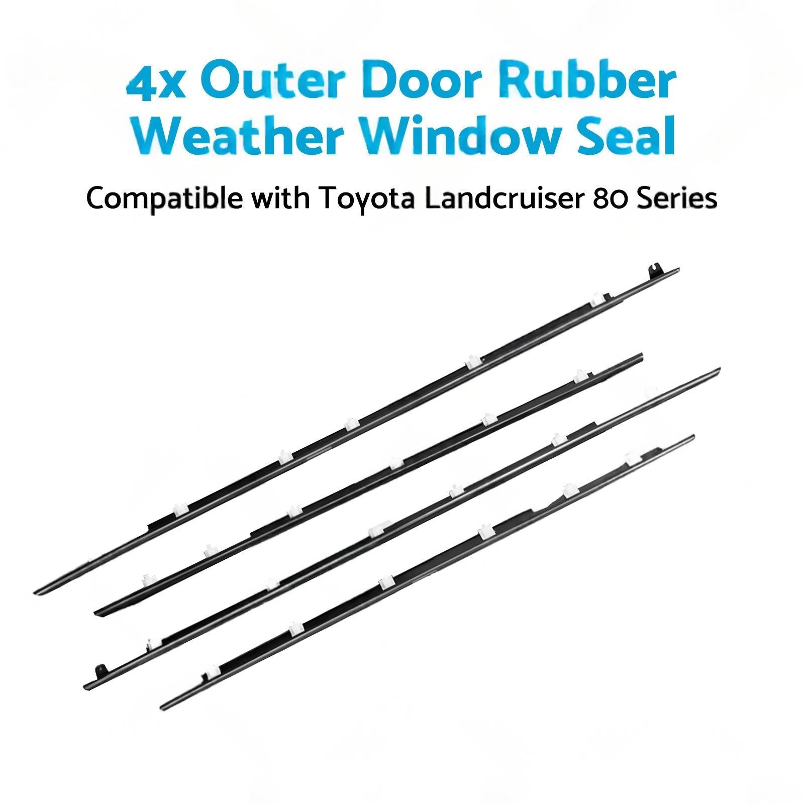 Outer Door Rubber Weather Window Seal Suitable for Toyota Landcruiser 80 Series