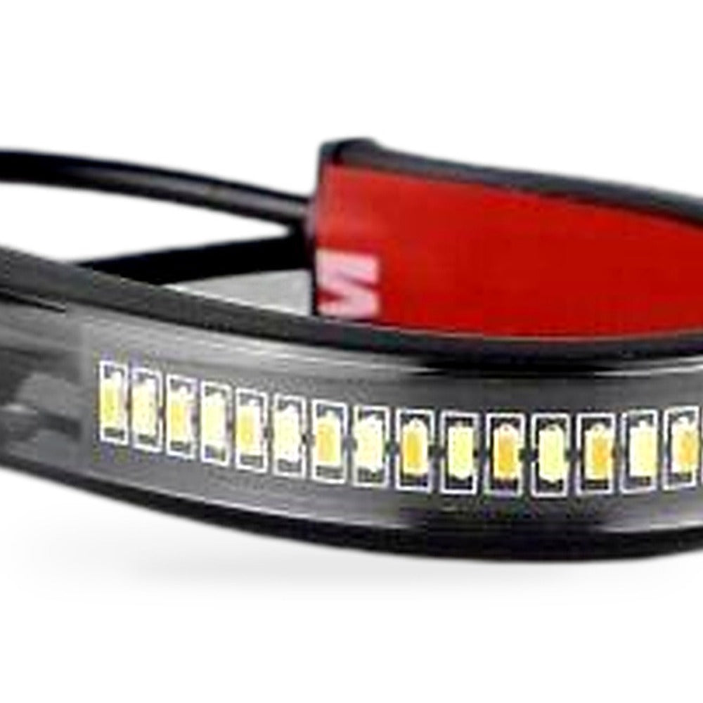 2x LED Universal Motorcycle Fork Turn Signal Indicator Amber Light Strip Suitabl